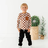 Gingerman Check Henley Top