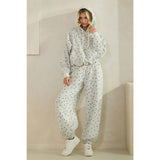 Heather Grey Star Printed Sweat Pants