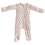 White Strawberry Pointelle Zipper