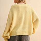 Ballon Sleeve Sweater Top