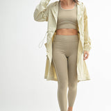 Waterproof Oat Milk Lightweight Rain Jacket
