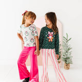 Pink Candy Cane Stripe Flares