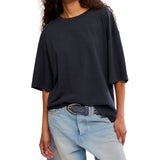Free People Black Perfect Oversized Tee