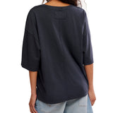 Free People Black Perfect Oversized Tee