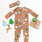 Sugar Cookies Small Ribbed Zip Romper