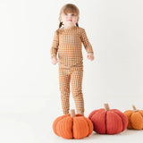 Caramel Small Gingham Two-Piece Set