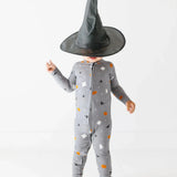 Halloween Boo Crew Small Ribbed Zip Romper