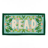 Read Embroidered Canvas Banner