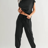 Offset Black French Terry Lounge Joggers