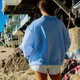 BEACH Reversible Mock-neck Crop Sweatshirt