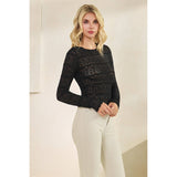 Black Long Sleeve Lace Top