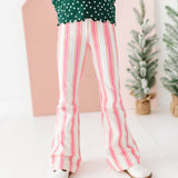 Pink Candy Cane Stripe Flares