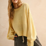 Ballon Sleeve Sweater Top