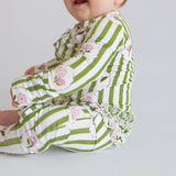 Meadow Stripes Dream Ruffle Romper