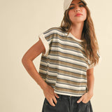 Olive Striped T-Shirt