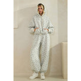 Heather Grey Star Printed Sweat Pants