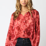 Pink Red Grace Floral Shirt