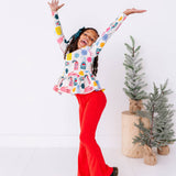 Holly Red Ribbed Flares