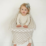 Taupe Checkered Bamboo Multi-Use Cover