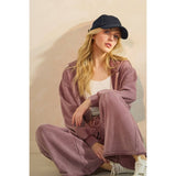 Mineral Wash Long Sleeve Hoodie Zip Up Jacket