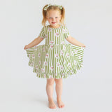 Stripes Ruffle Dress