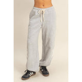 Heather Grey Star Patch Casual Drawstring Jogger Pants