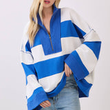 Varsity Stripe Zip Pullover