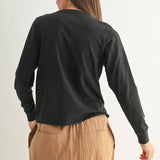 Black Stonewash Boxy Long Sleeve