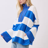 Varsity Stripe Zip Pullover
