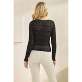 Black Long Sleeve Lace Top