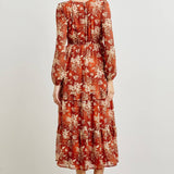 Rust Floral Maxi Dress