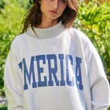 Reversible USA/America Mock Neck Sweatshirt