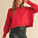 Red Boxy Sweater