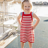 Red Stripe Knit Cover-Up Dress