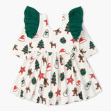 Double Ruffle Christmas Cookies Dress