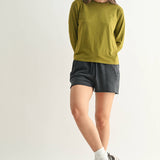 Camo Green Stonewash Boxy Long Sleeve