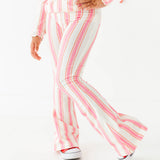 Pink Candy Cane Stripe Flares