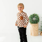 Gingerman Check Henley Top