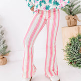 Pink Candy Cane Stripe Flares