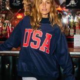 'USA & FLAG' Reversible Mock Neck Sweatshirt