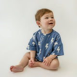 Blue Bolts Shorts Set