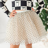 Cream + Dottie Mesh Skort