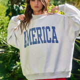Reversible USA/America Mock Neck Sweatshirt