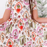 Framed Grinch Collard Twirl Dress