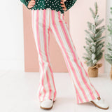 Pink Candy Cane Stripe Flares