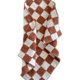 Checkerboard Mini Blanket - Nutmeg