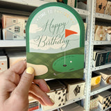 Time to Par-Tee Golf Birthday Arch Greeting Card