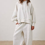 White Melange Hoodie