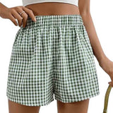 Green Gingham Shorts