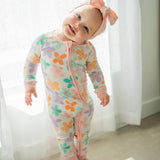 Retro Daisy Zip-Up Romper Jammies